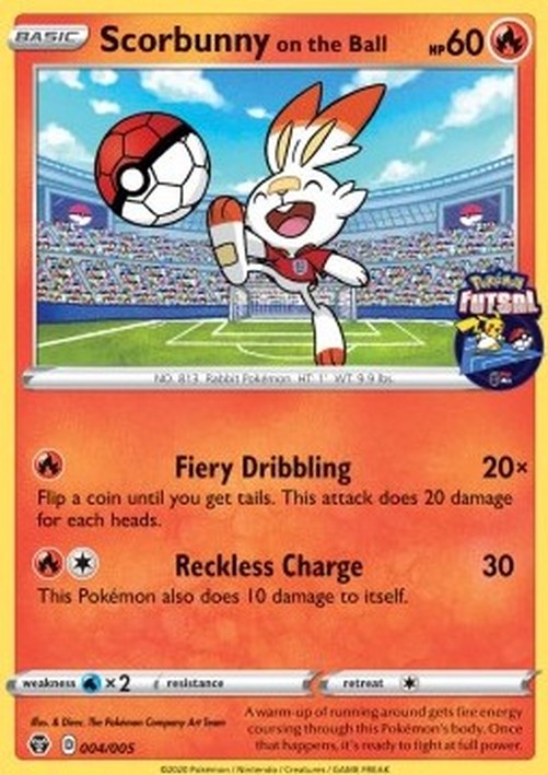 Pokemon Scorbunny on the Ball  (FUT20 004)