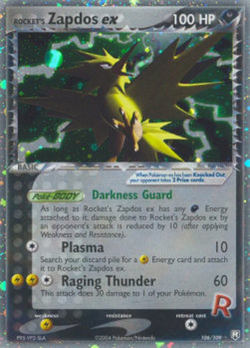 Pokemon Rocket's Zapdos ex  (TRR 106)