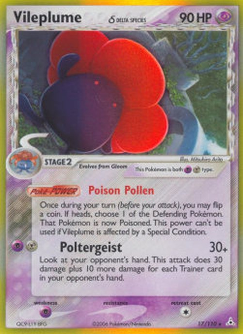 Pokemon Vileplume δ Delta Species (HP 17)
