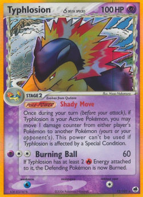 Pokemon Typhlosion δ Delta Species  (DF 12)