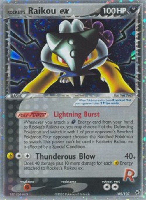 Pokemon Rocket's Raikou ex  (DX 108)