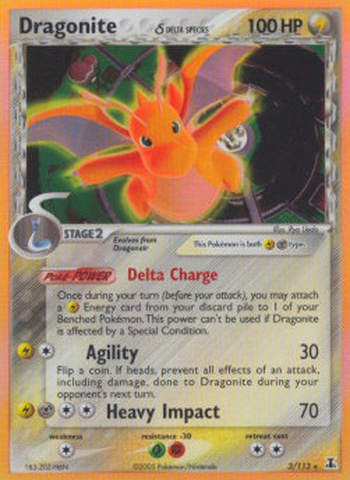 Pokemon Dragonite δ Delta Species  (DS 3)