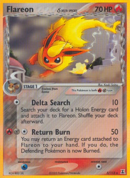 Pokemon Flareon δ Delta Species  (DS 5)