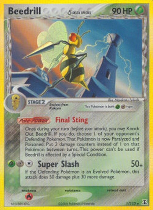 Pokemon Beedrill δ Delta Species (DS 1)