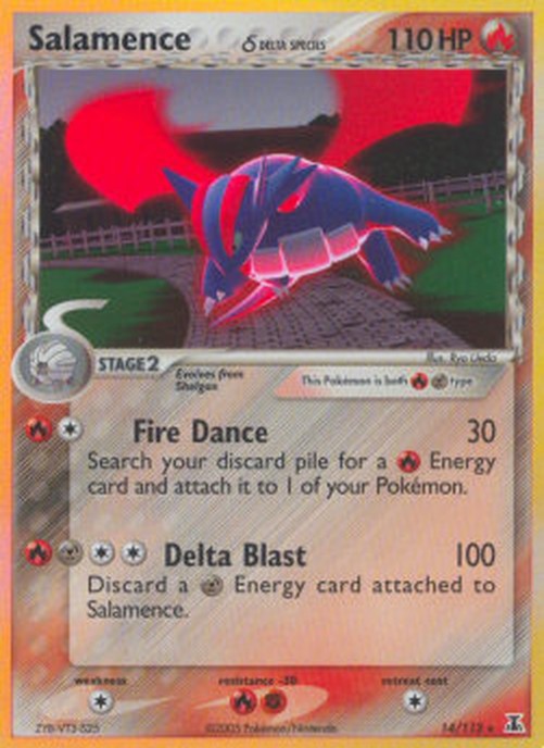 Pokemon Salamence δ Delta Species  (DS 14)