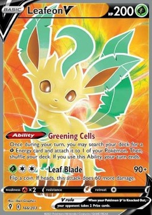 Pokemon Leafeon V  (EVS 166)
