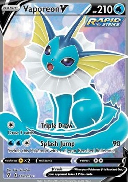 Pokemon Vaporeon V (EVS 172)
