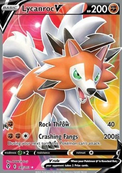 Pokemon Lycanroc V (EVS 187)
