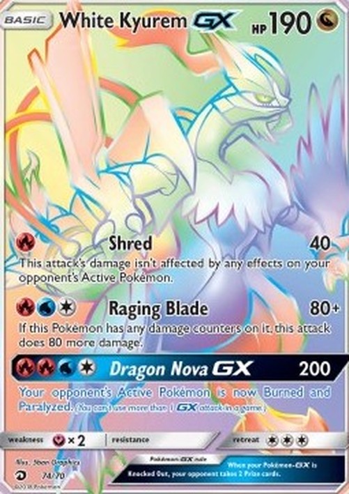 Pokemon White Kyurem GX (DRM 74)