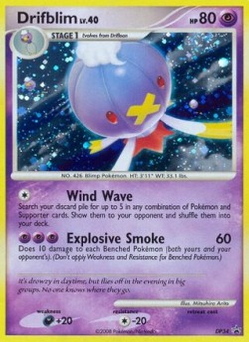 Pokemon Drifblim Lv.40 (DPPR 34)