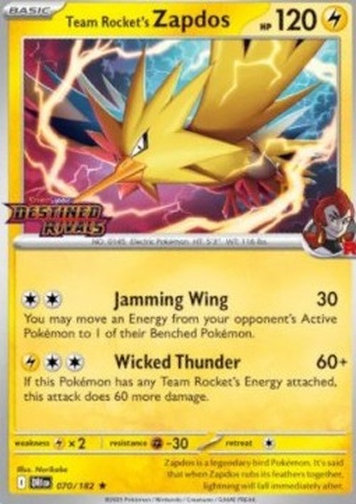 Pokemon Team Rocket's Zapdos (xDRI 070)