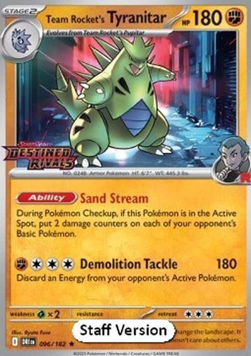 Pokemon Team Rocket's Tyranitar  (xDRI 096)
