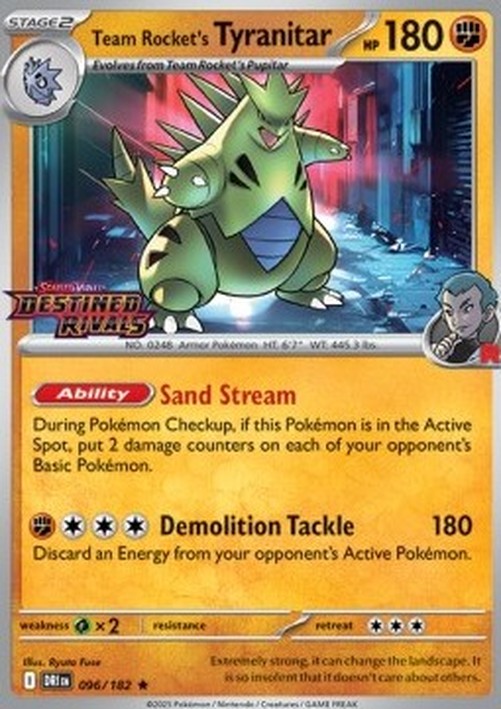 Pokemon Team Rocket's Tyranitar (xDRI 096)