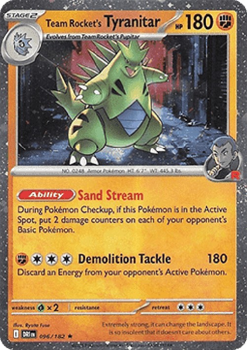 Pokemon Team Rocket's Tyranitar (xDRI 096)