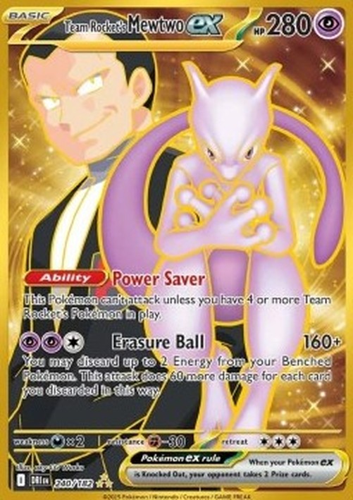 Pokemon Team Rocket's Mewtwo ex (DRI 240)