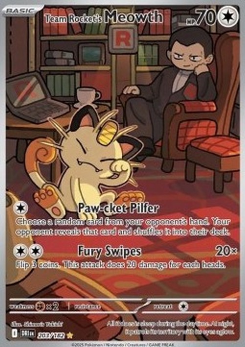 Pokemon Team Rocket's Meowth  (DRI 203)