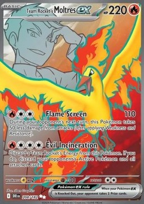 Pokemon Team Rocket's Moltres ex  (DRI 208)