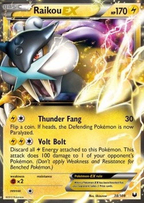 Pokemon Raikou EX  (DEX 38)