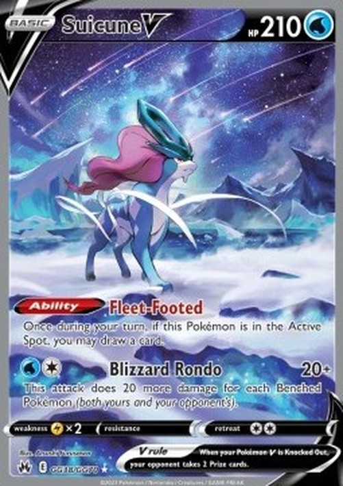 Pokemon Suicune V  (CRZ GG38)