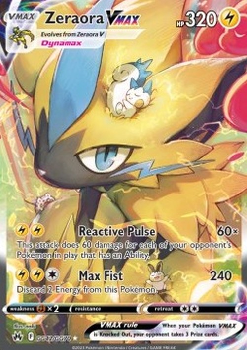 Pokemon Zeraora VMAX (CRZ GG42)