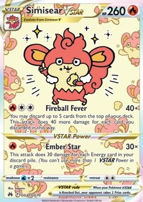 Pokemon Simisear VSTAR  (CRZ GG37)