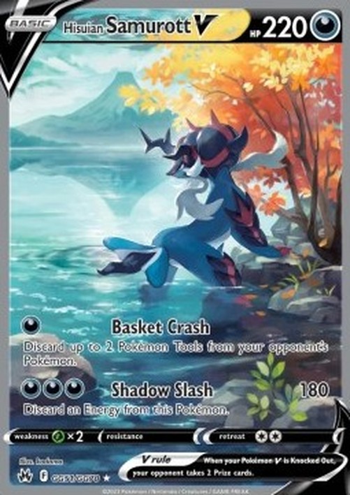 Pokemon Hisuian Samurott V  (CRZ GG51)