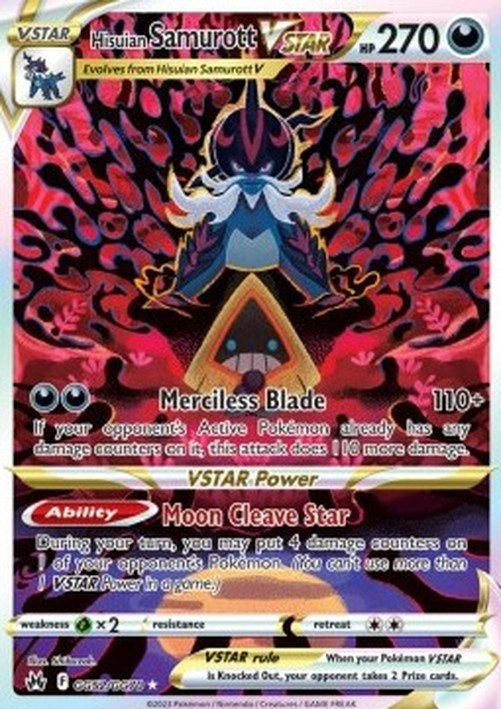 Pokemon Hisuian Samurott VSTAR  (CRZ GG52)