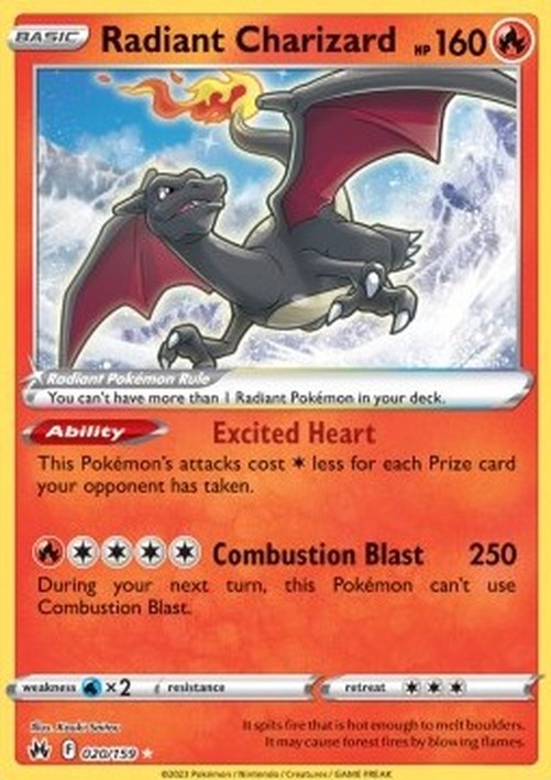 Pokemon Radiant Charizard (CRZ 020)