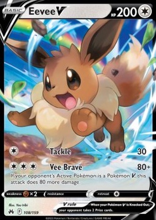 Pokemon Eevee V (CRZ 108)