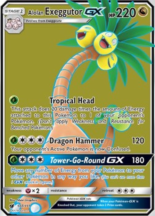 Pokemon Alolan Exeggutor GX  (CIN 107)