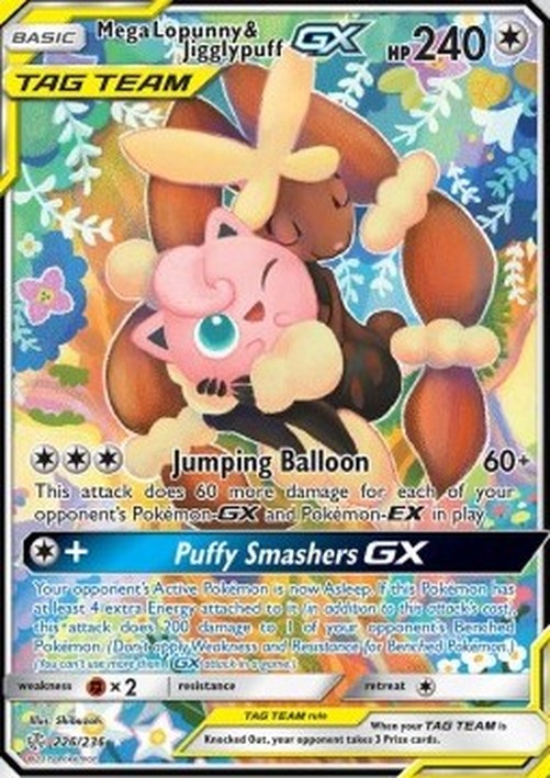 Pokemon Mega Lopunny & Jigglypuff GX  (CEC 226)