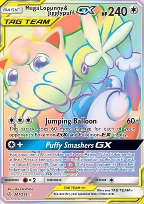 Pokemon Mega Lopunny & Jigglypuff GX  (CEC 261)