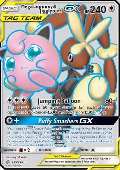 Pokemon Mega Lopunny & Jigglypuff GX (CEC 225)