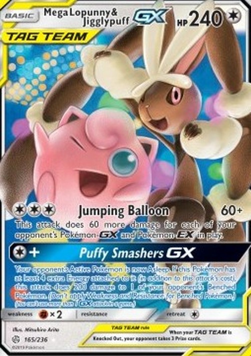 Pokemon Mega Lopunny & Jigglypuff GX  (CEC 165)