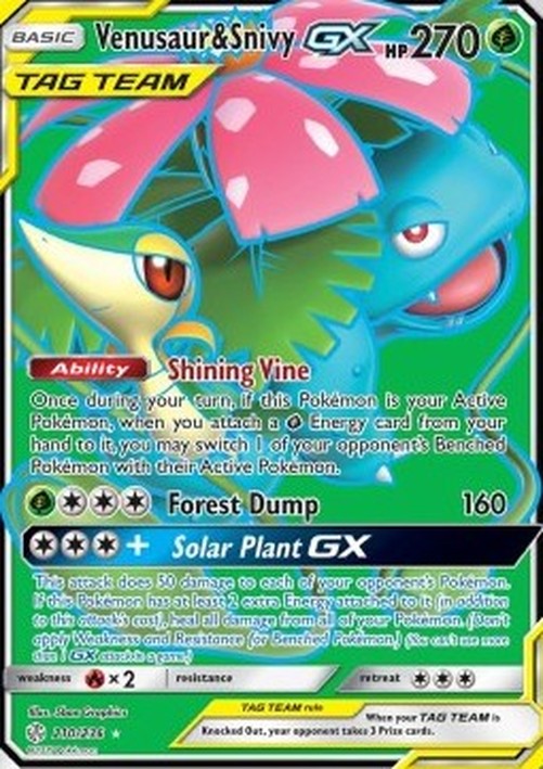 Pokemon Venusaur & Snivy GX  (CEC 210)