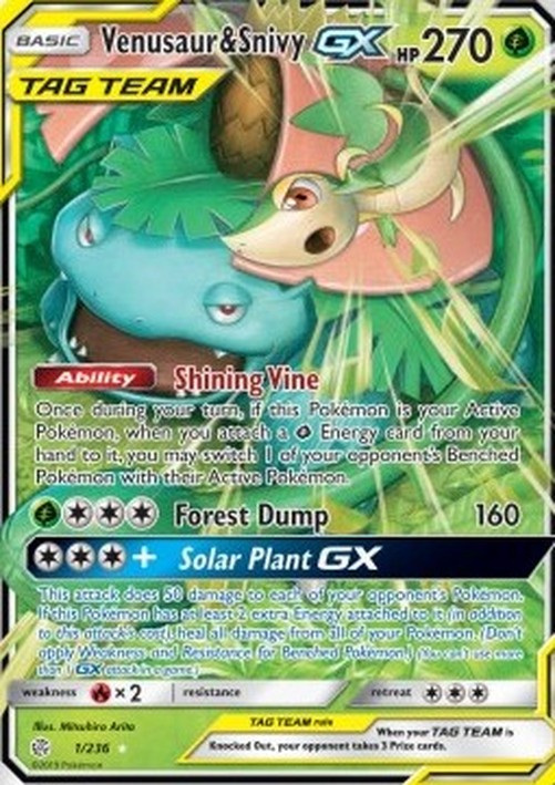 Pokemon Venusaur & Snivy GX  (CEC 1)