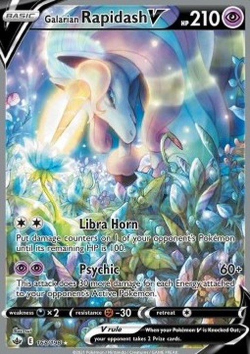 Pokemon Galarian Rapidash V  (CRE 168)