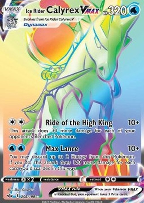 Pokemon Ice Rider Calyrex VMAX  (CRE 202)