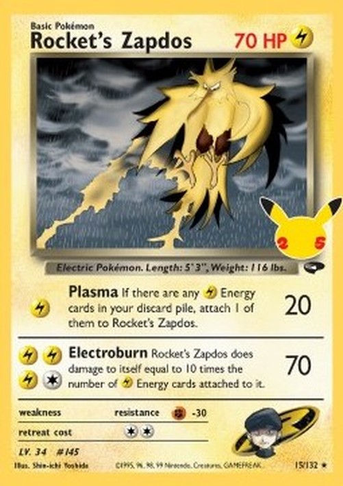 Pokemon Rocket's Zapdos  (CEL GC 15)