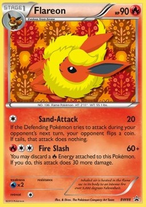 Pokemon Flareon  (BW 88)