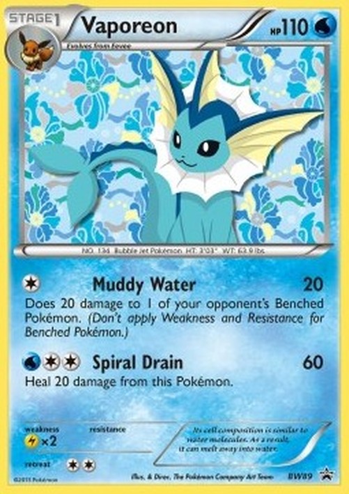 Pokemon Vaporeon  (BW 89)