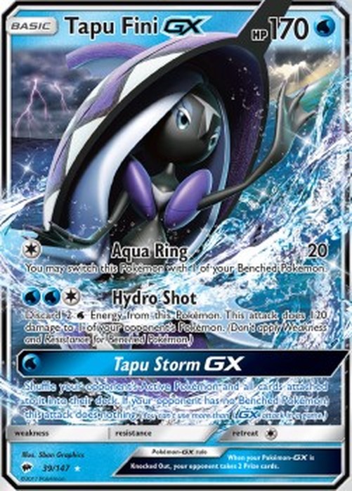 Pokemon Tapu Fini GX  (BUS 39)