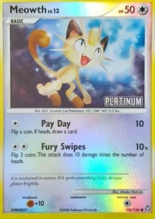 Pokemon Meowth Lv.13 (BKPPR LA 106)