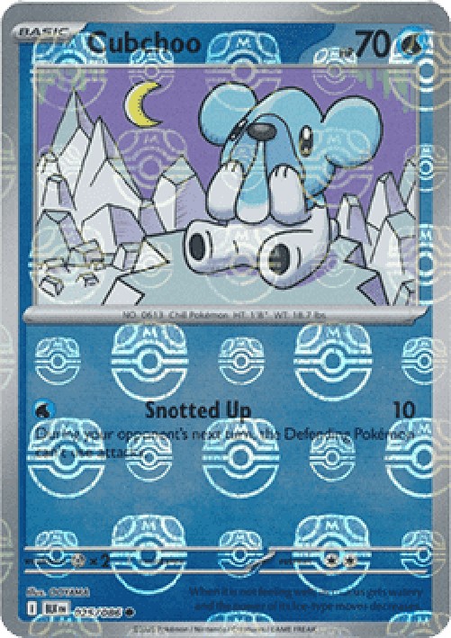 Pokemon Cubchoo  (xBLK 025)