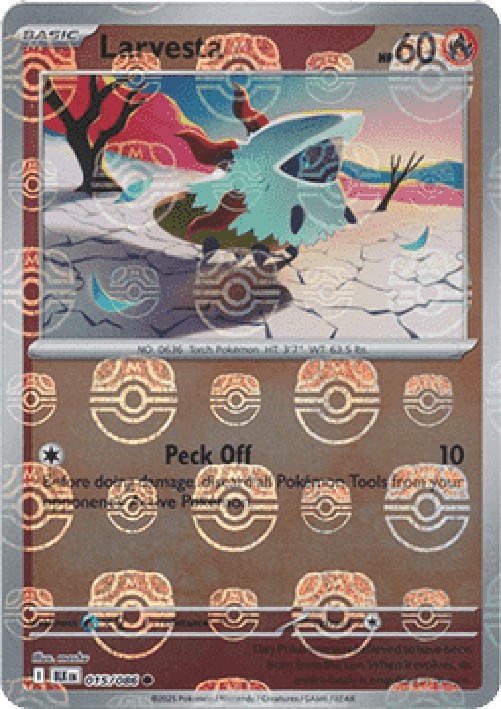 Pokemon Larvesta  (xBLK 015)
