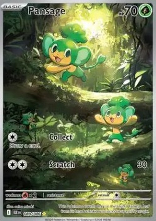 Pokemon Pansage  (BLK 089)