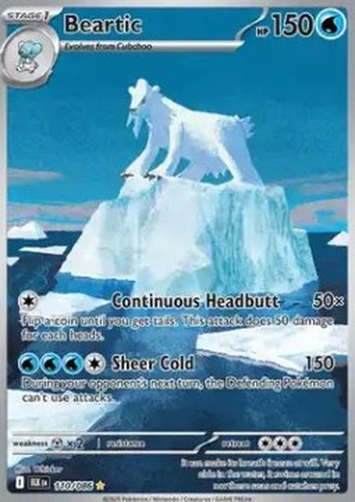 Pokemon Beartic  (BLK 110)