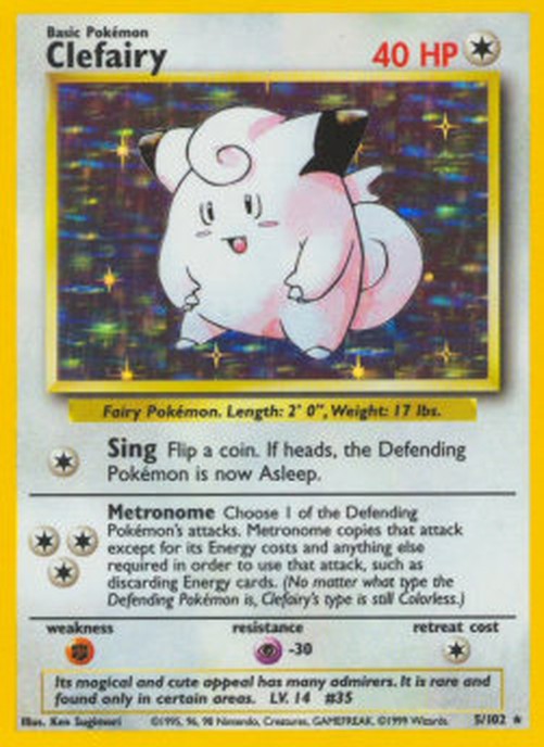 Pokemon Clefairy  (BS 5)