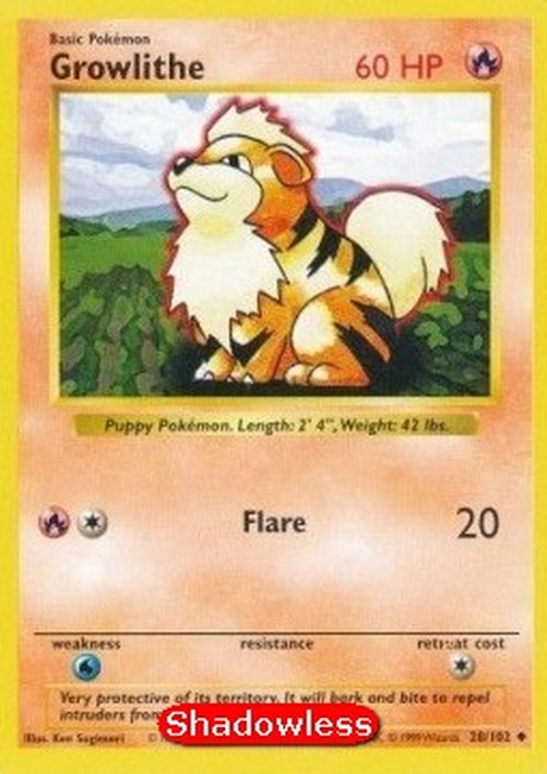 Pokemon Growlithe  (BS 28)