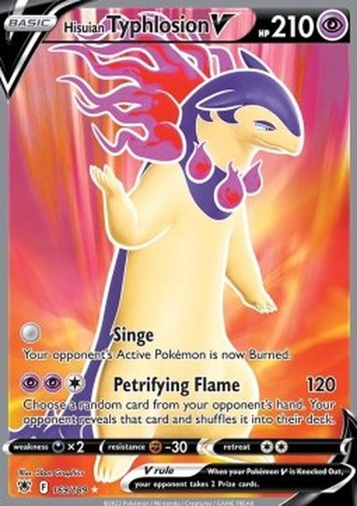 Pokemon Hisuian Typhlosion V  (ASR 169)